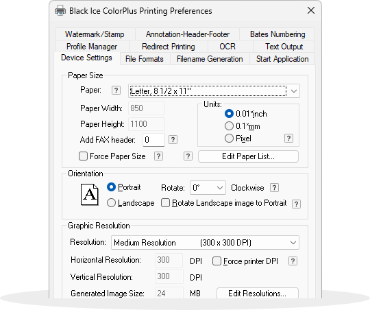 Printer Manager User Interface